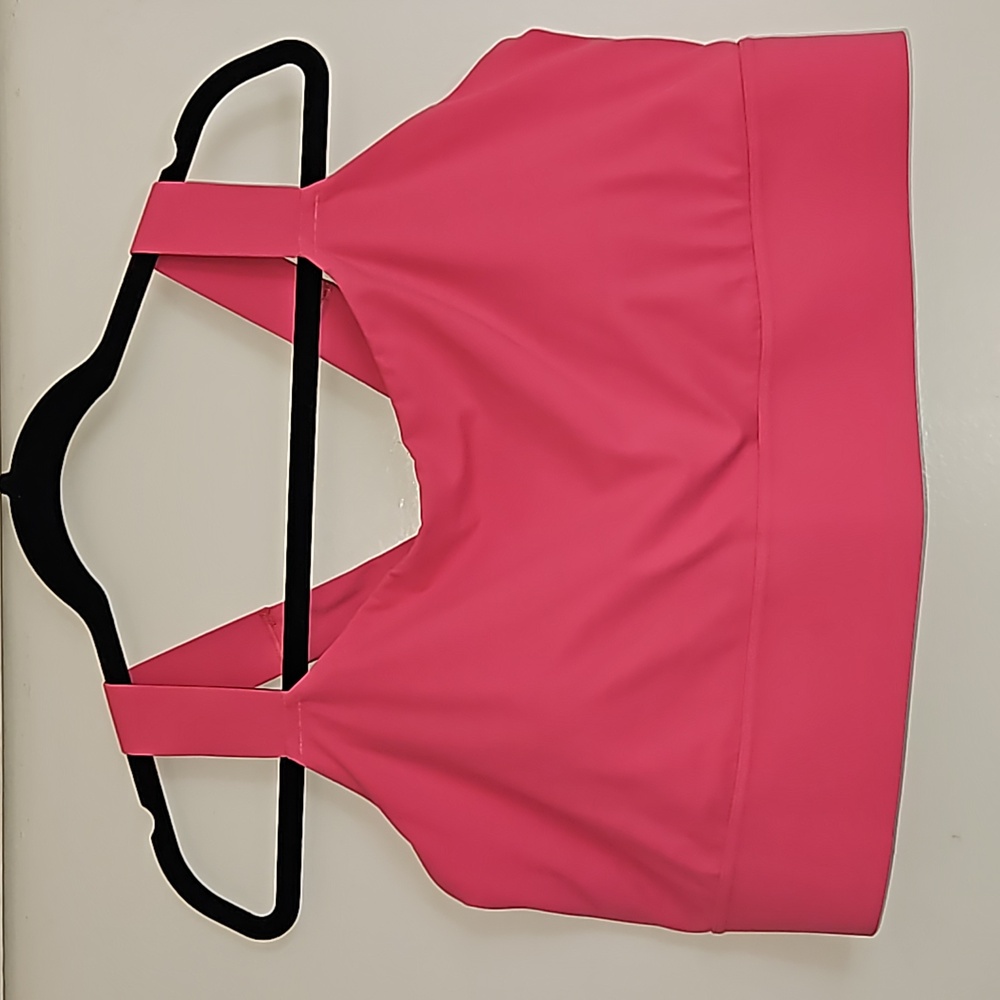 Athleta pink Warrior Longline Twist activewear sports bra size 3X
